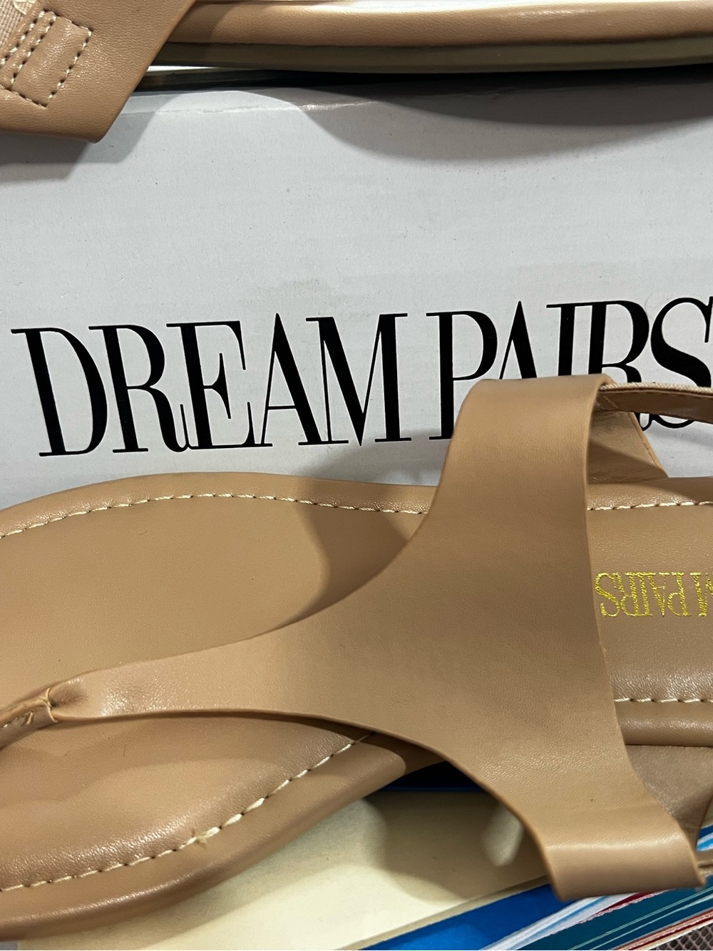 Dream Pairs Women's Beige Slide Sandals - Neutral Tan Straps
